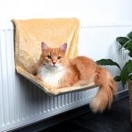 Lit radiateur, peluche/suédine pour chat