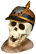 Crâne avec casque 9 cm