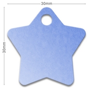 Medaille chien alu Etoile Bleue
